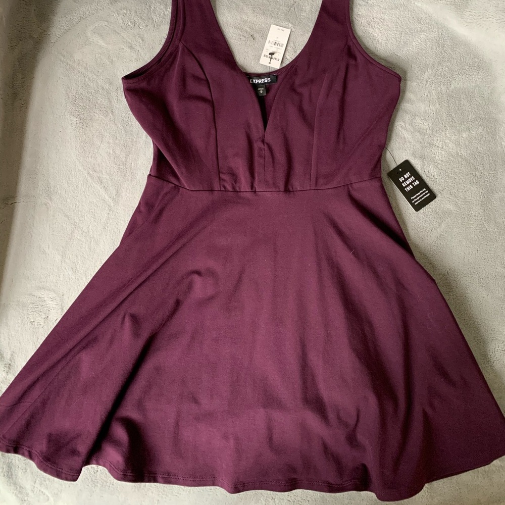 Express deep wire V skort dress